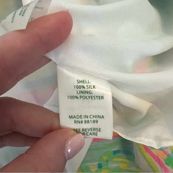 {Lilly Pulitzer} Lela Dress 100% Silk Multi Sea Salt and Sun - Picture 7 of 10